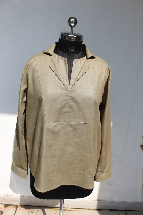 Khalis India's supplied Olive shirt photo on a mannequin